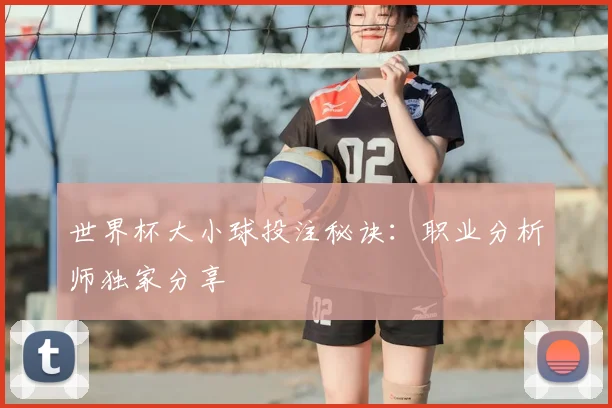 世界杯大小球投注秘诀:职业分析师独家分享